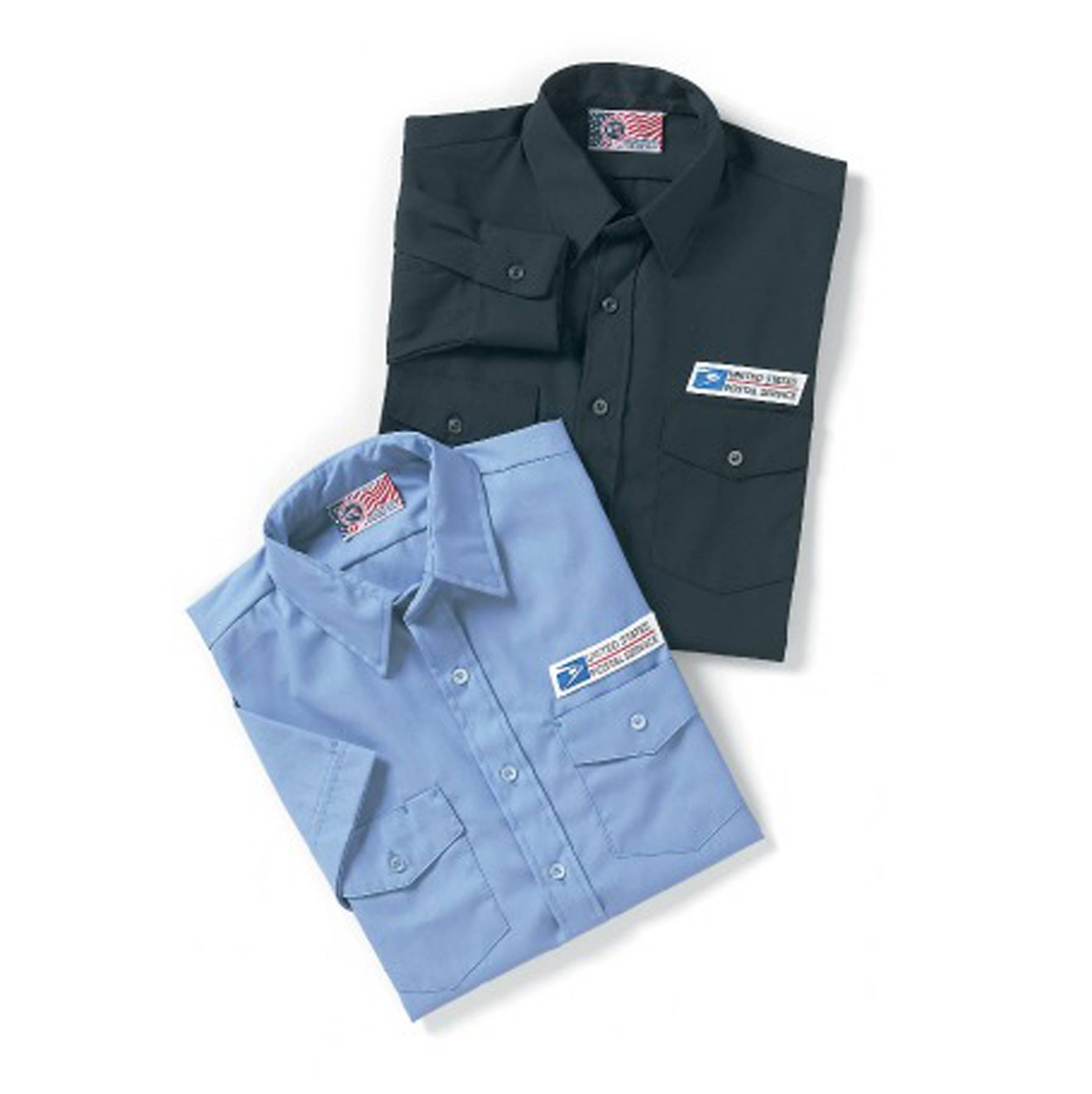 Work Clothes Dark Blue Short Sleeve Shirt