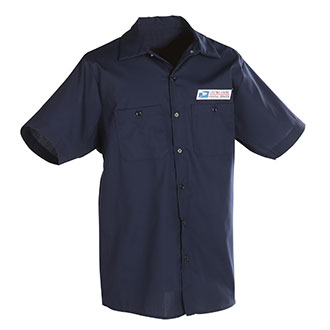 Postal Uniform Shirt Poplin Short Sleeve for Mail Handlers and Maintenance Personnel