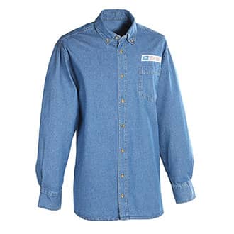 Ladies' Postal Uniform Shirt Denim Long Sleeve Shirt