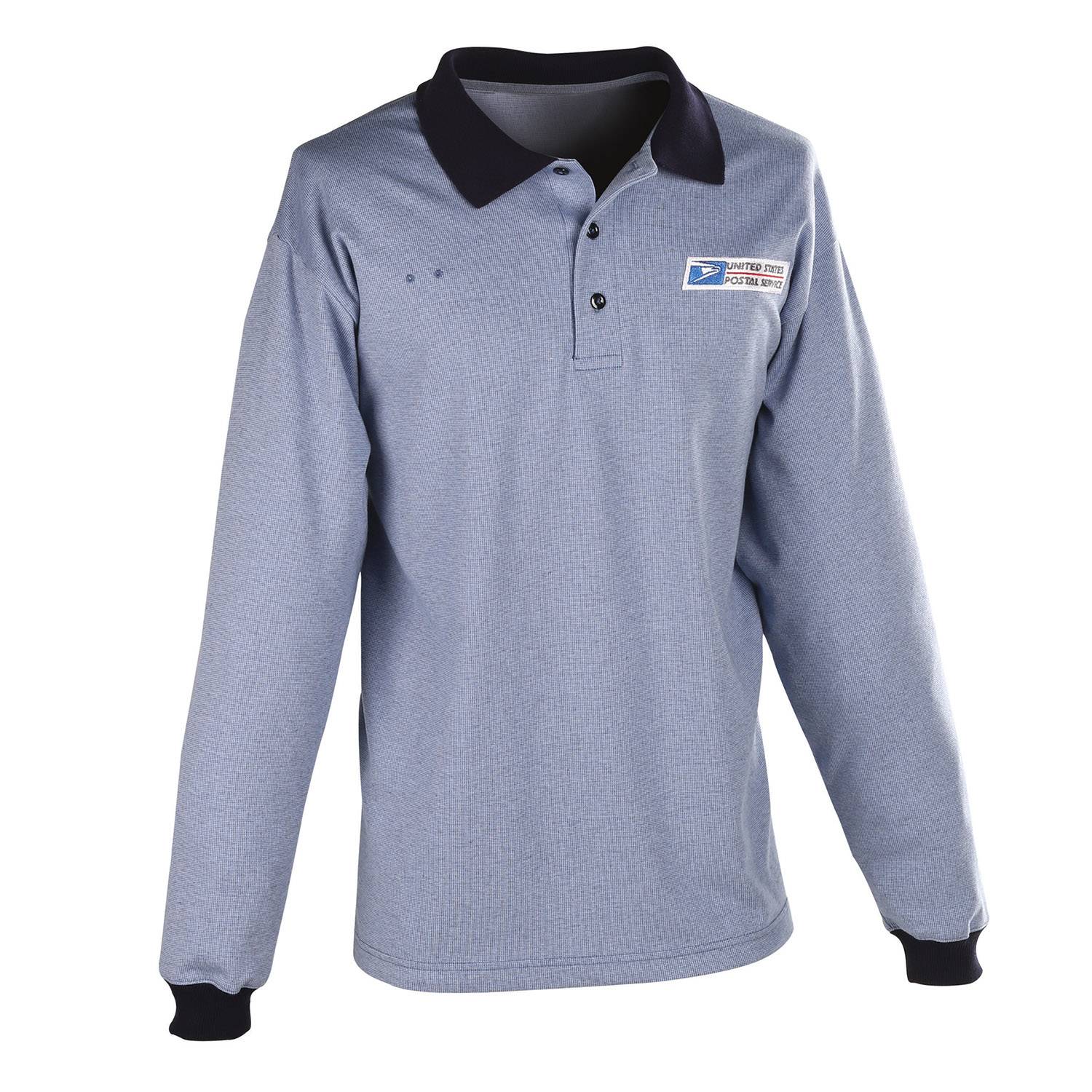 Postal Uniform Shirt Mens Polo Long Sleeve for Window Clerks